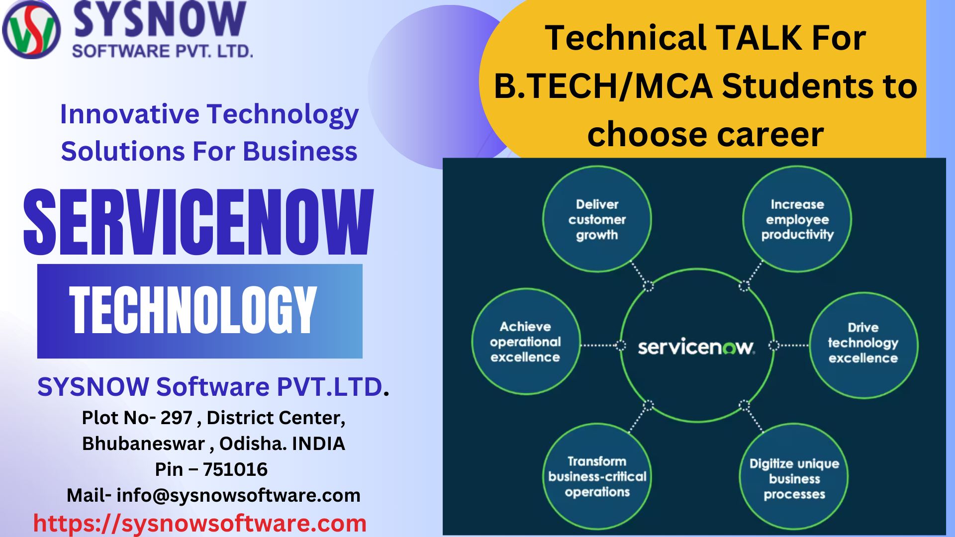 Technical Talk on SERVICENOW - Modern Institute of Technology & Management (MITM)